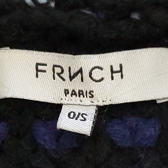 Anthropologie FRNCH Paris Black Multi-color Striped Duster Cardigan One Size - Picture 9 of 13